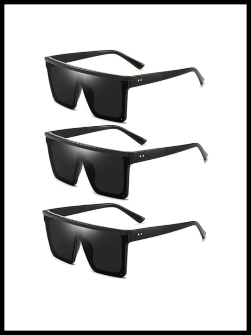 Oversized Square Sunglasses UV400 Protection Composite Frame